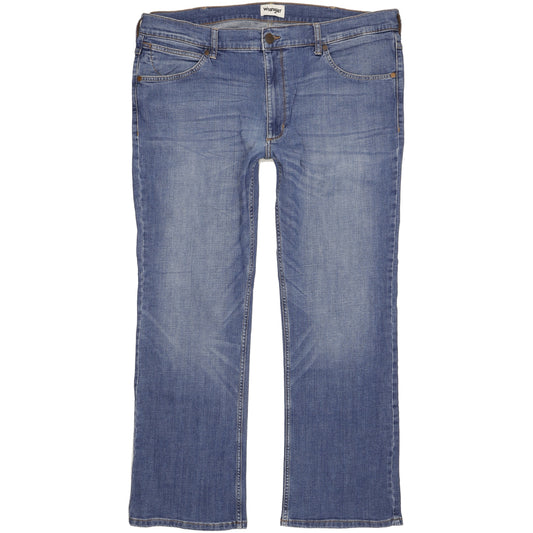 Wrangler Jacksville Men Blue Bootcut Regular Stretch Jeans W42 L32