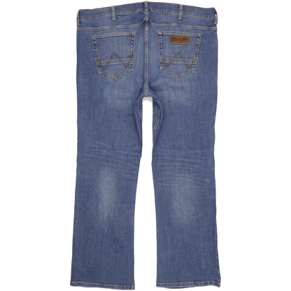 Wrangler Jacksville Men Blue Bootcut Regular Stretch Jeans W42 L32