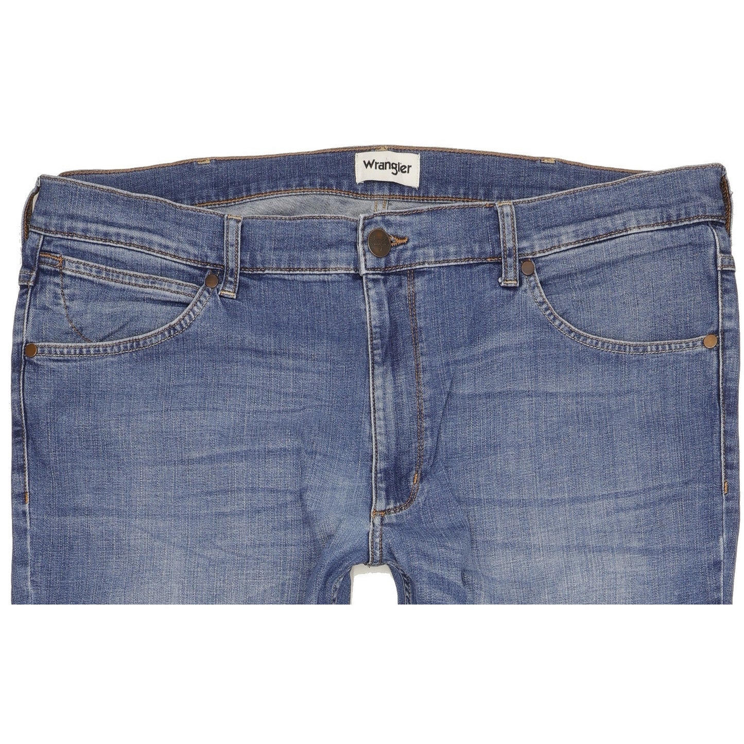Wrangler Jacksville Men Blue Bootcut Regular Stretch Jeans W42 L32