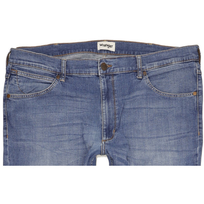 Wrangler Jacksville Men Blue Bootcut Regular Stretch Jeans W42 L32