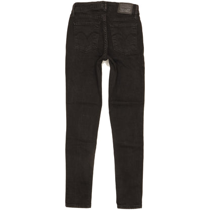 Levi's 711 Women Black Skinny Slim Stretch Jeans W25 L28