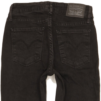 Levi's 711 Women Black Skinny Slim Stretch Jeans W25 L28