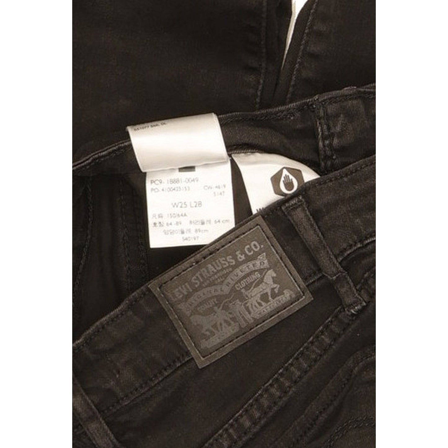 Levi's 711 Women Black Skinny Slim Stretch Jeans W25 L28