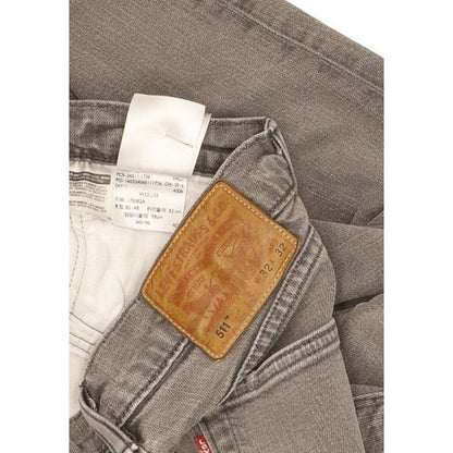 Levi's 511 Men Grey Straight Slim Stretch Jeans W32 L29
