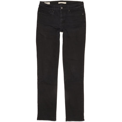 Levi's 712 Women Black Straight Slim Stretch Jeans W28 L31