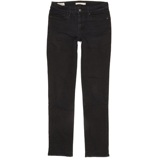 Levi's 712 Women Black Straight Slim Stretch Jeans W28 L31