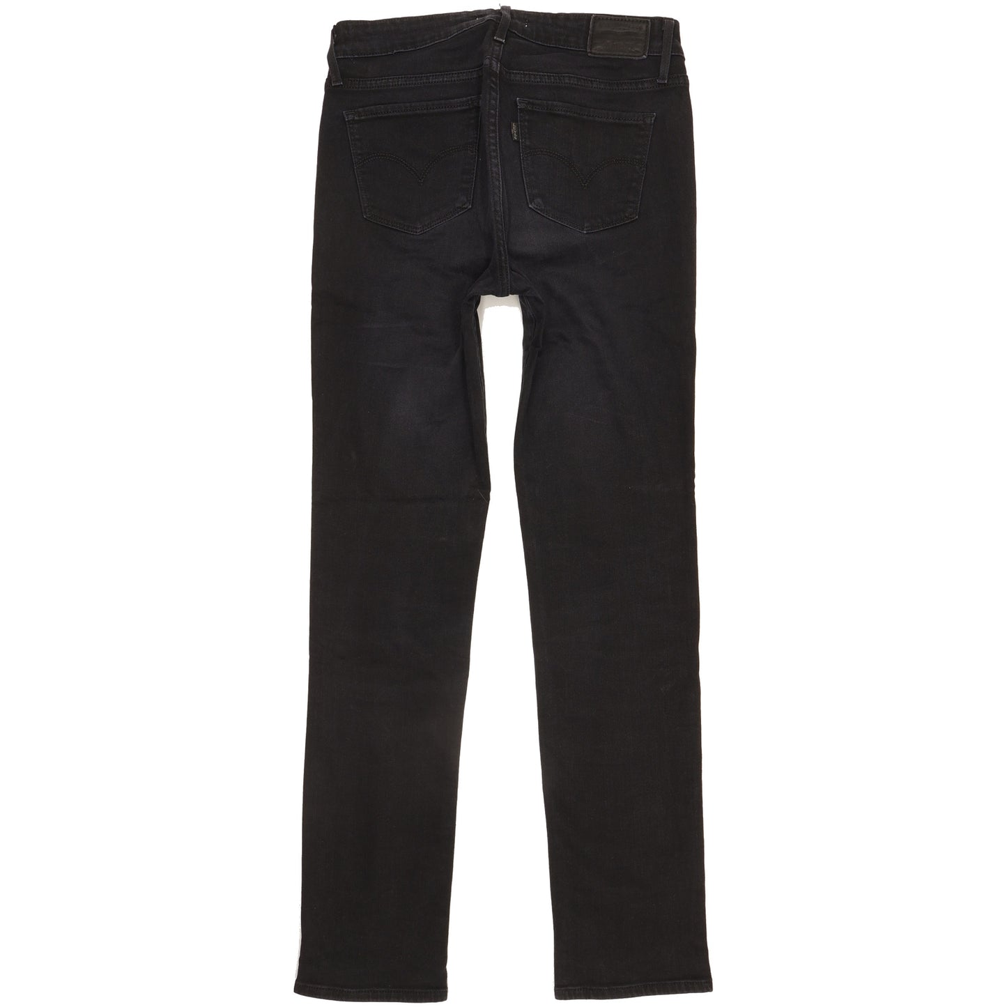 Levi's 712 Women Black Straight Slim Stretch Jeans W28 L31