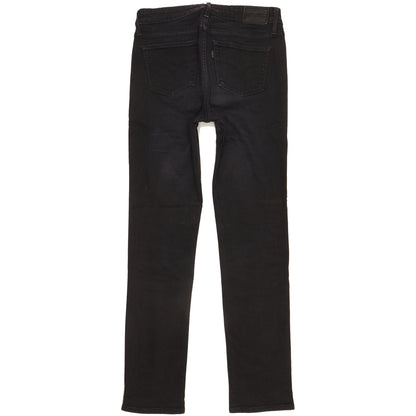 Levi's 712 Women Black Straight Slim Stretch Jeans W28 L31