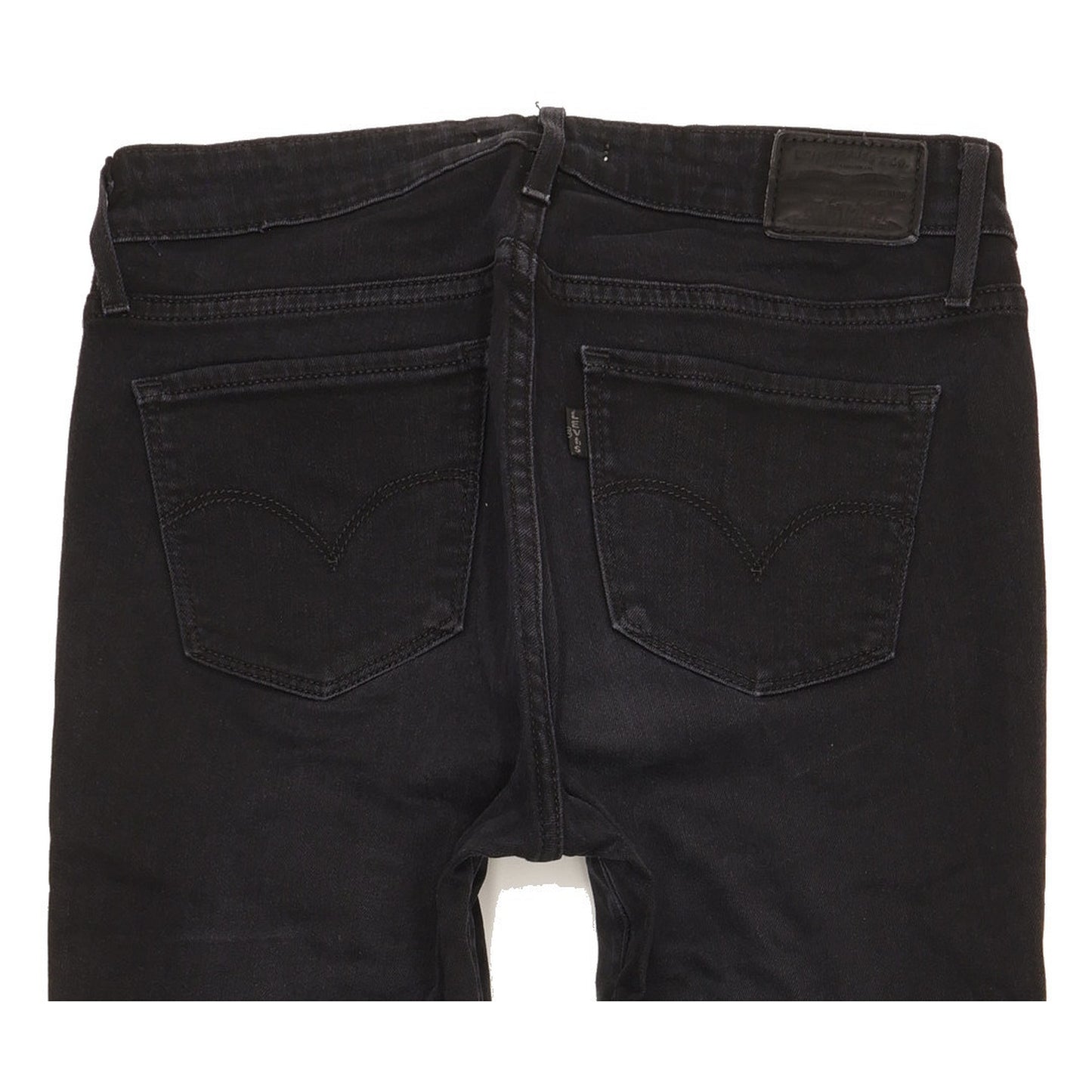 Levi's 712 Women Black Straight Slim Stretch Jeans W28 L31