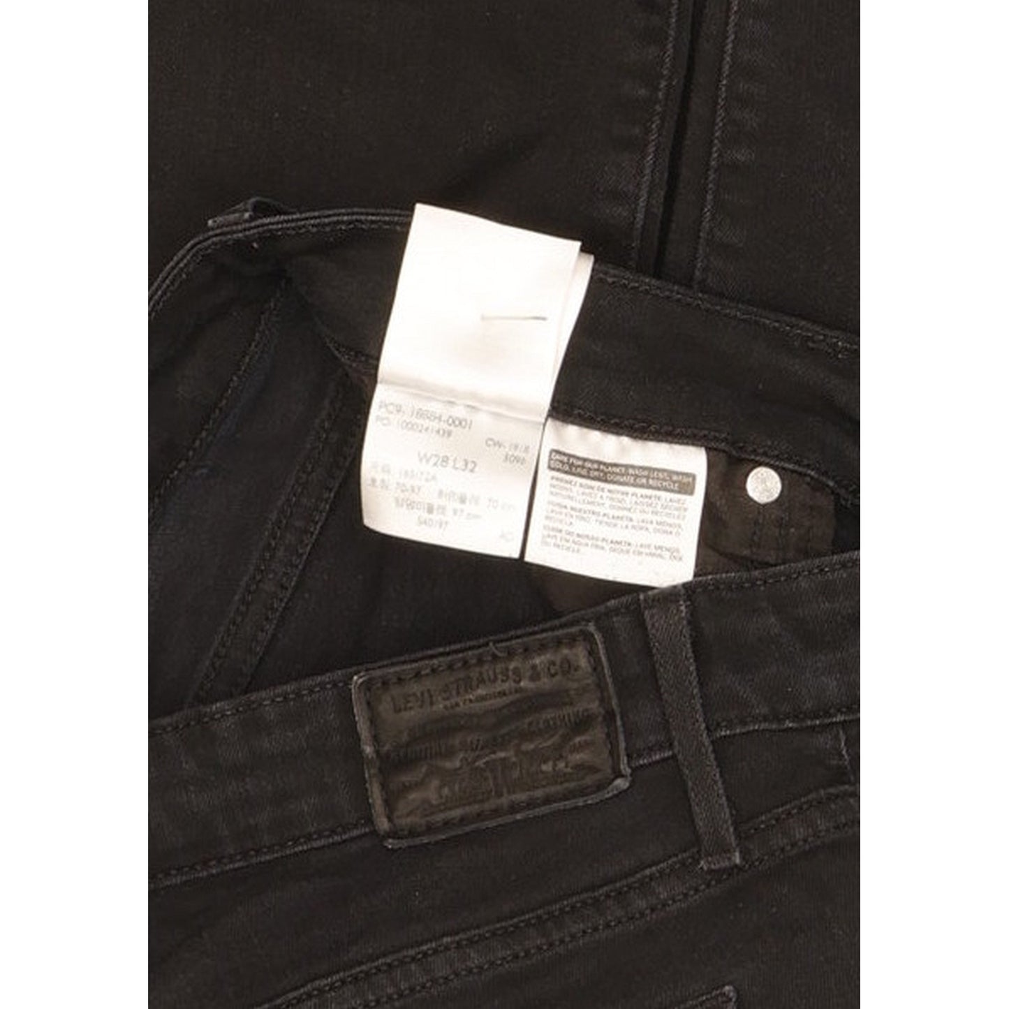 Levi's 712 Women Black Straight Slim Stretch Jeans W28 L31
