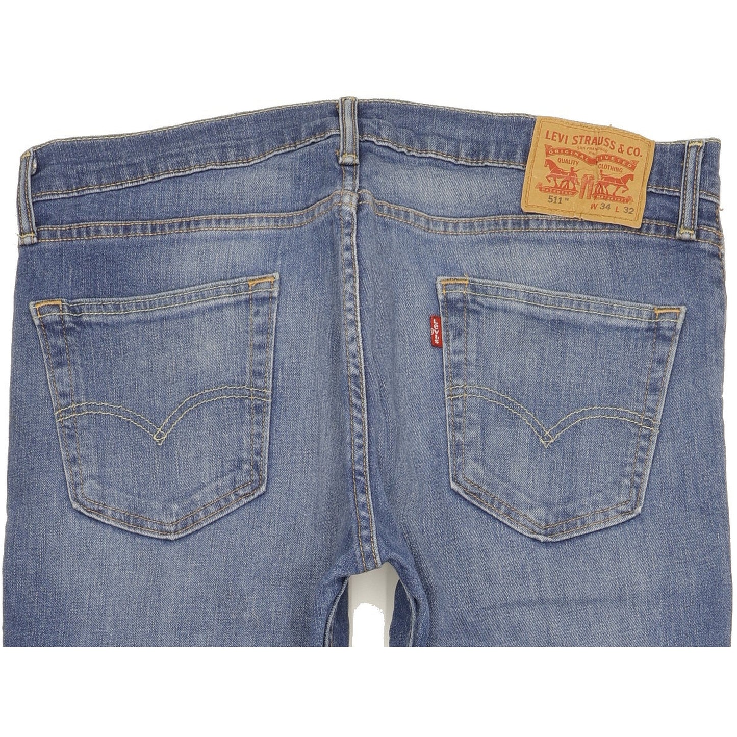 Levi's 511 Men Blue Straight Slim Stretch Jeans W34 L32