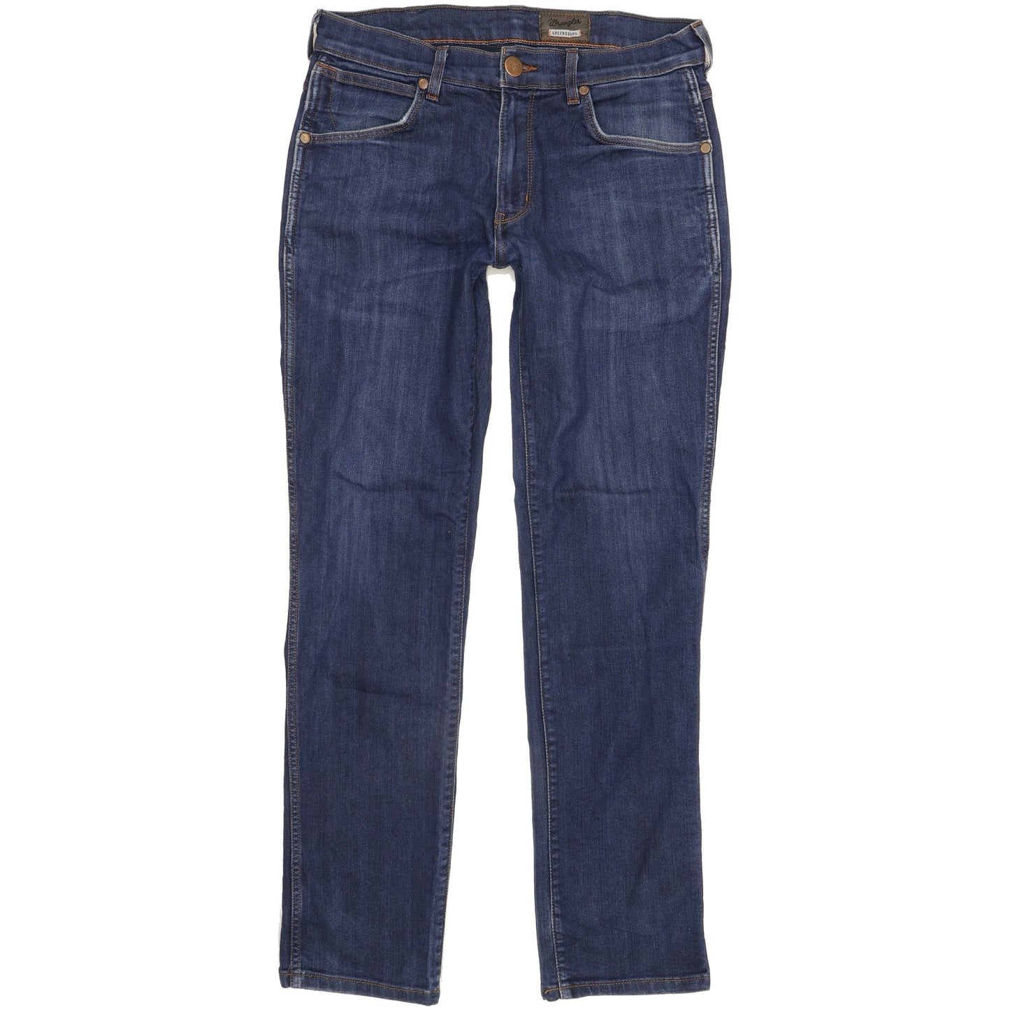 Wrangler Greensboro Men Blue Straight Regular Stretch Jeans W32 L31