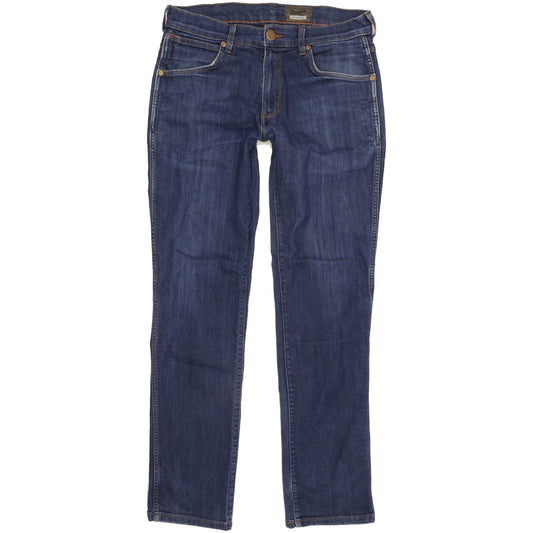 Wrangler Greensboro Men Blue Straight Regular Stretch Jeans W32 L31