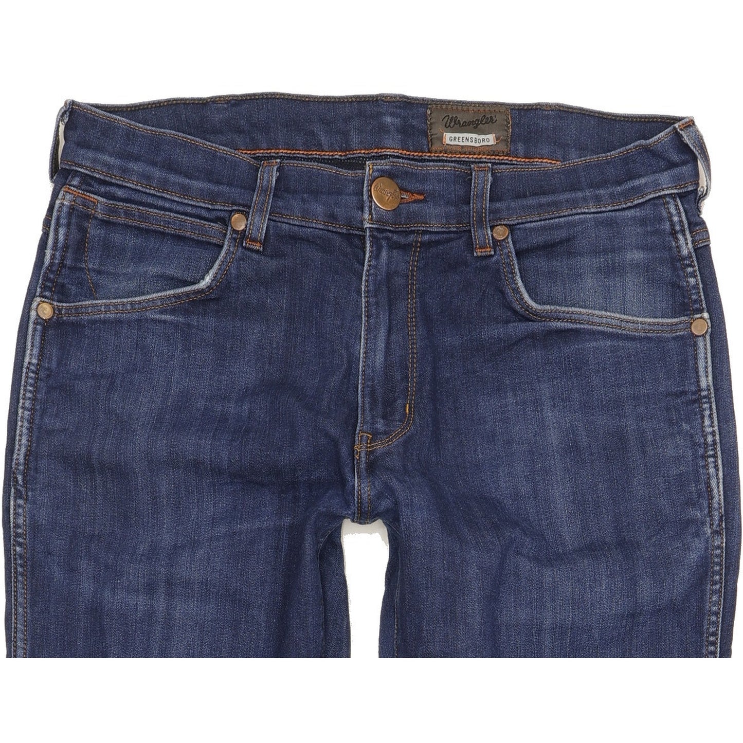 Wrangler Greensboro Men Blue Straight Regular Stretch Jeans W32 L31