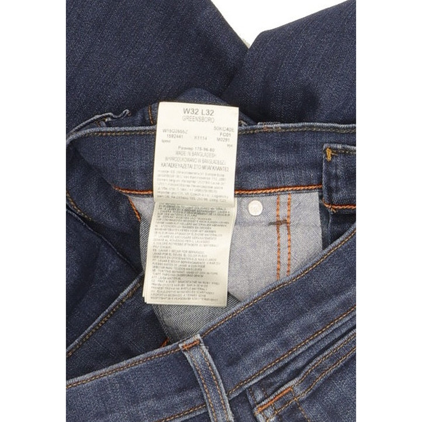 Wrangler Greensboro Men Blue Straight Regular Stretch Jeans W32 L31
