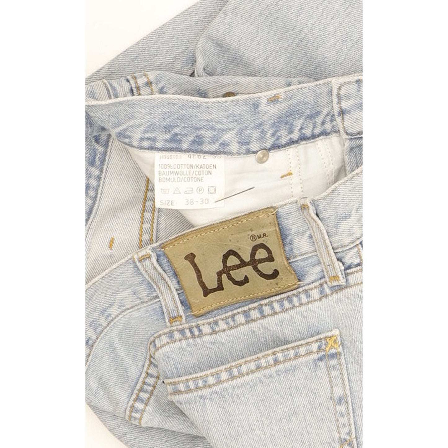 Lee Houston Men Blue Straight Regular Jeans W38 L30