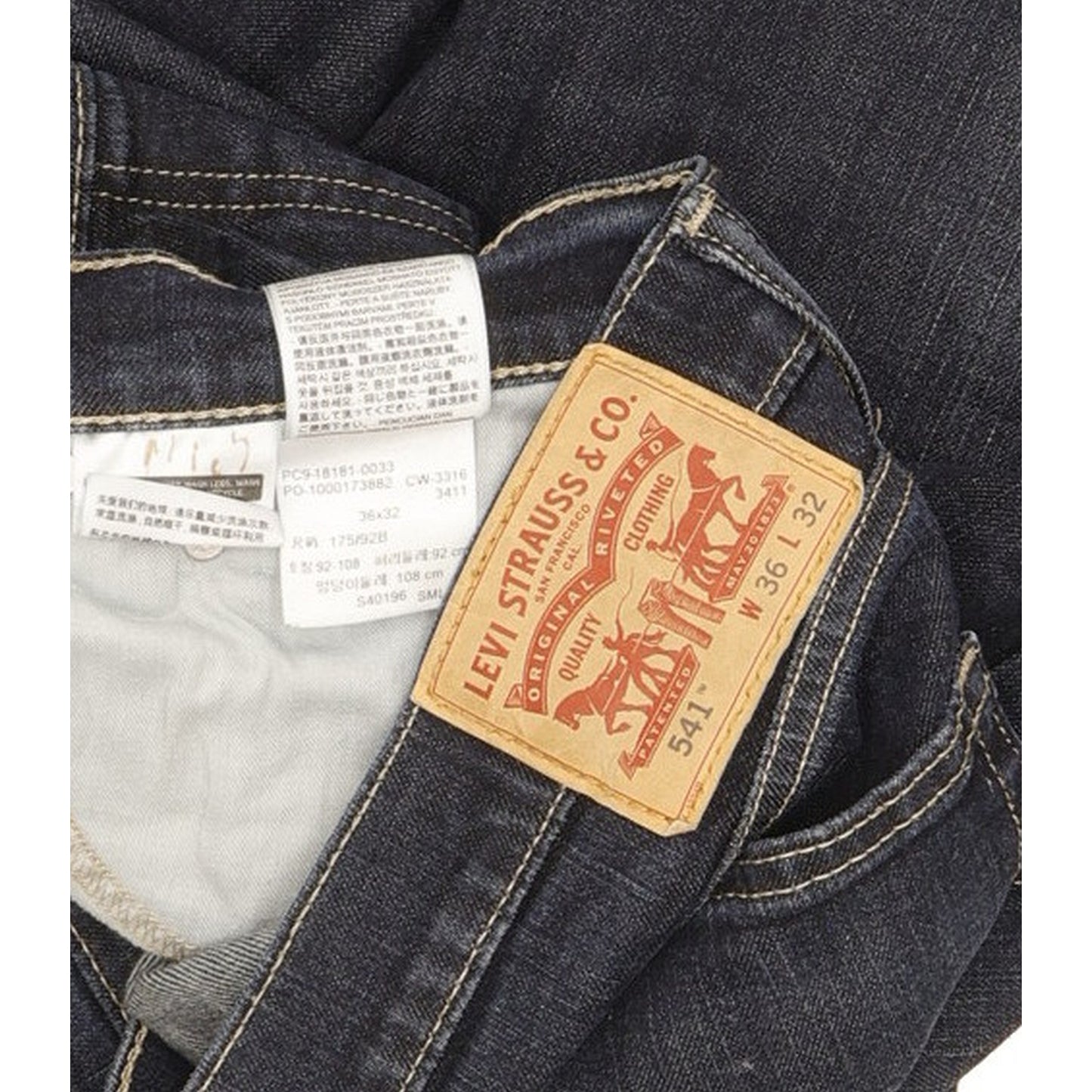 Levi's 541 Men Blue Straight Regular Stretch Jeans W36 L30
