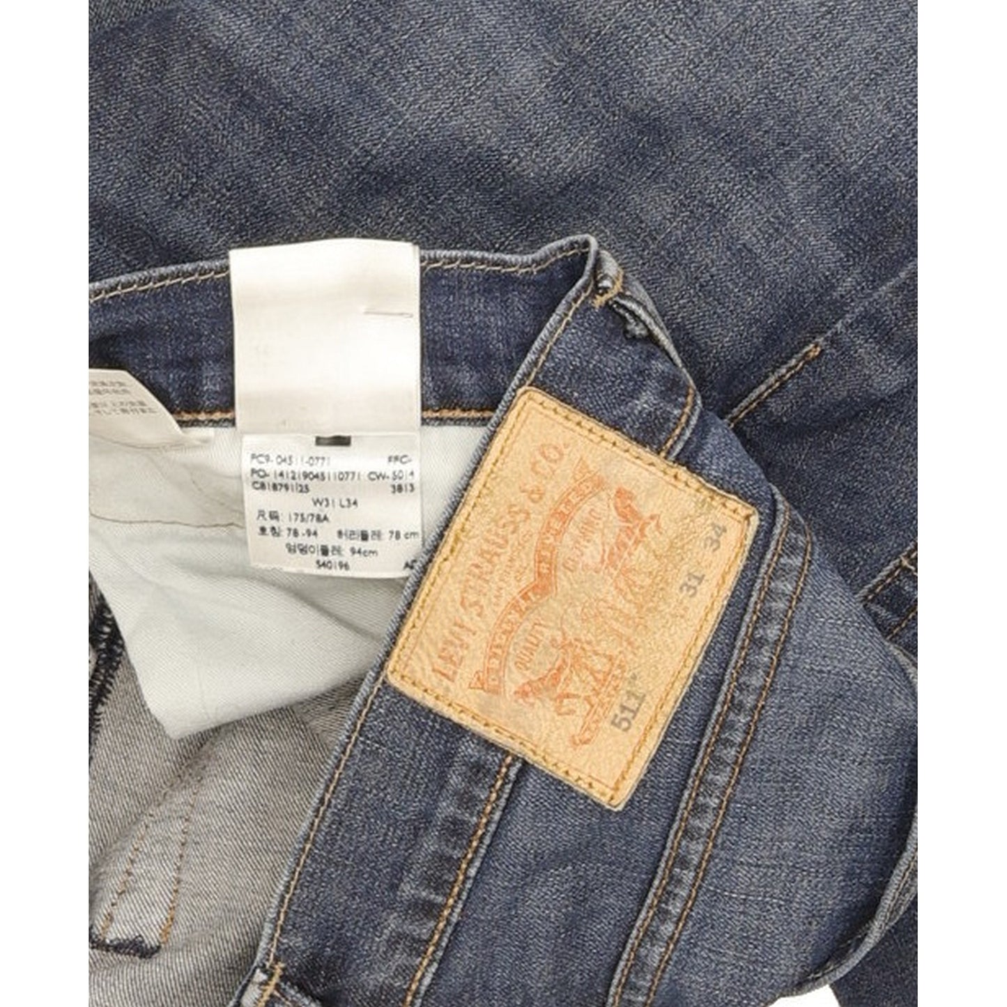 Levi's 511 Men Blue Straight Slim Stretch Jeans W31 L33