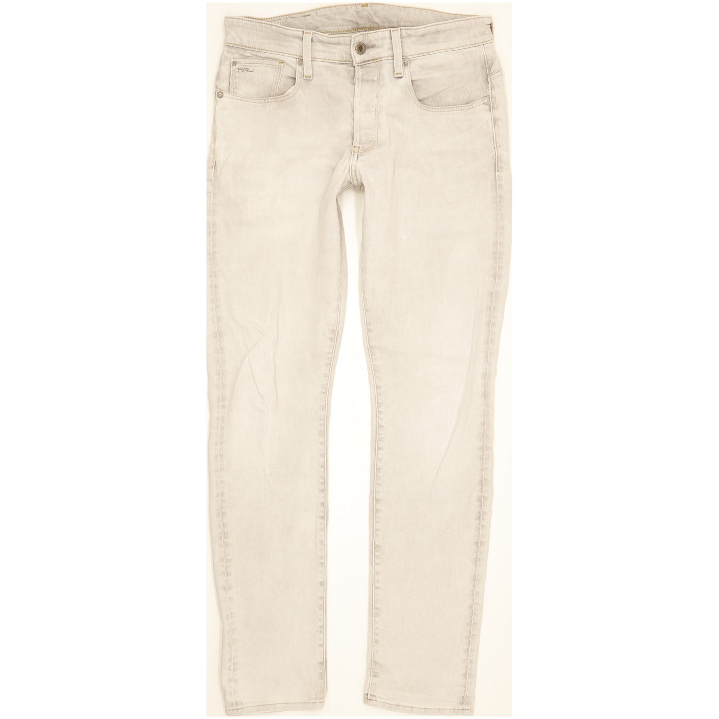 G-Star 3301 Men Grey Tapered Slim Stretch Jeans W33 L34