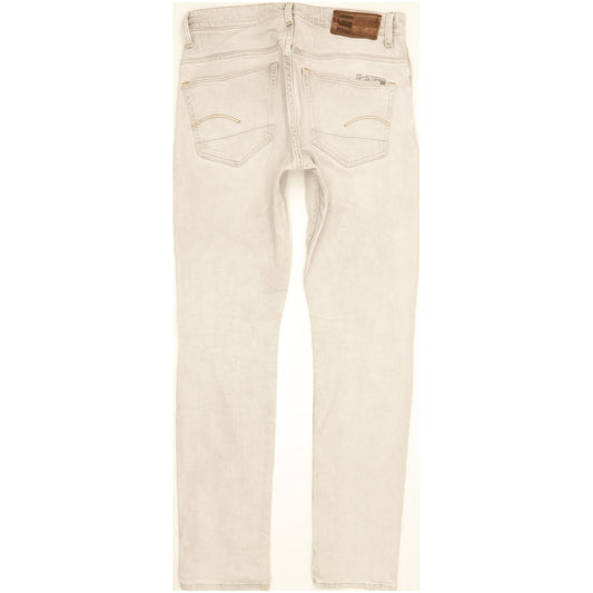G-Star 3301 Men Grey Tapered Slim Stretch Jeans W33 L34