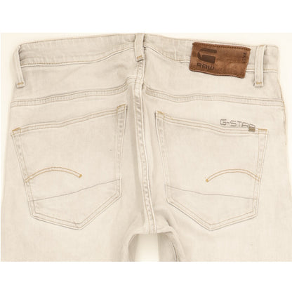 G-Star 3301 Men Grey Tapered Slim Stretch Jeans W33 L34