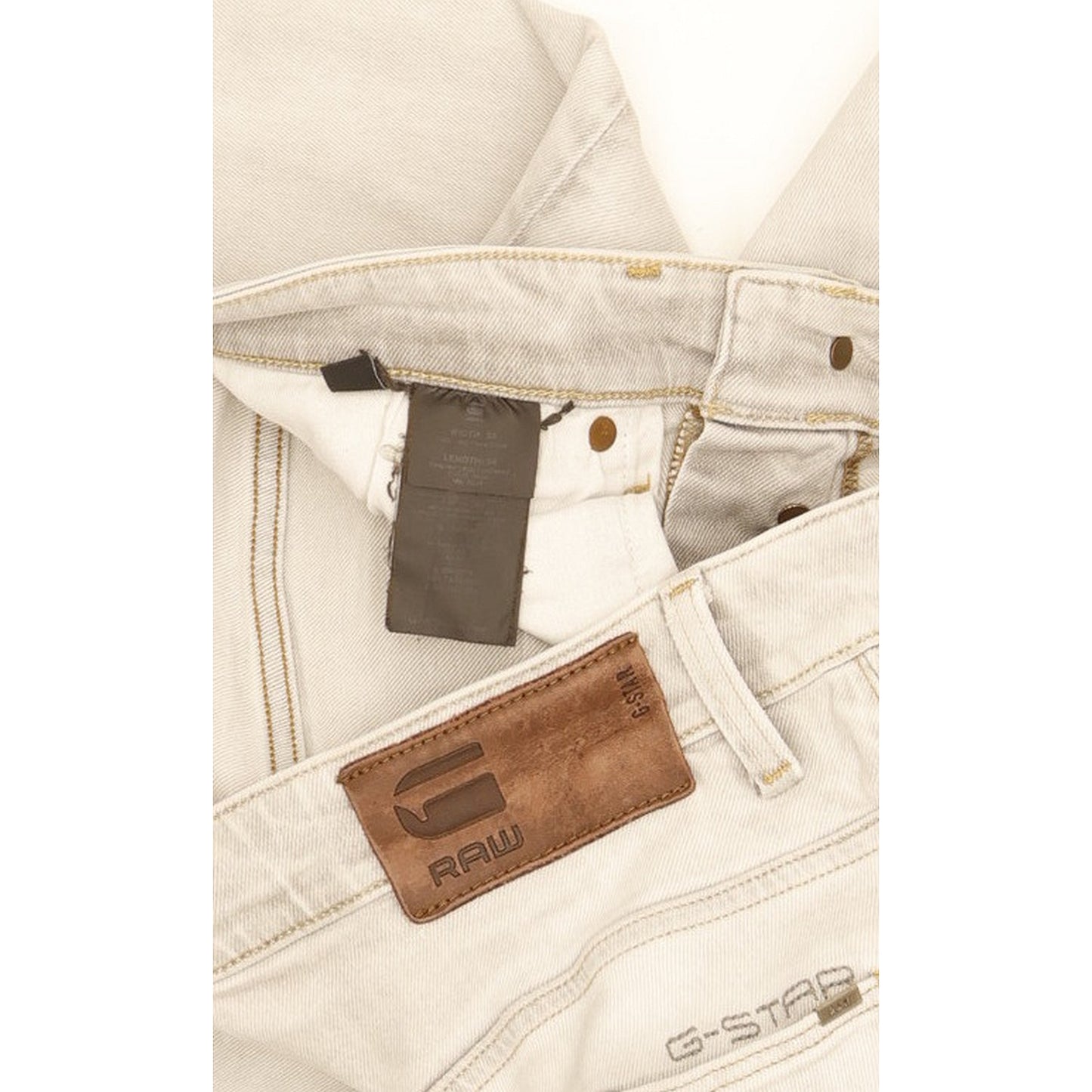 G-Star 3301 Men Grey Tapered Slim Stretch Jeans W33 L34