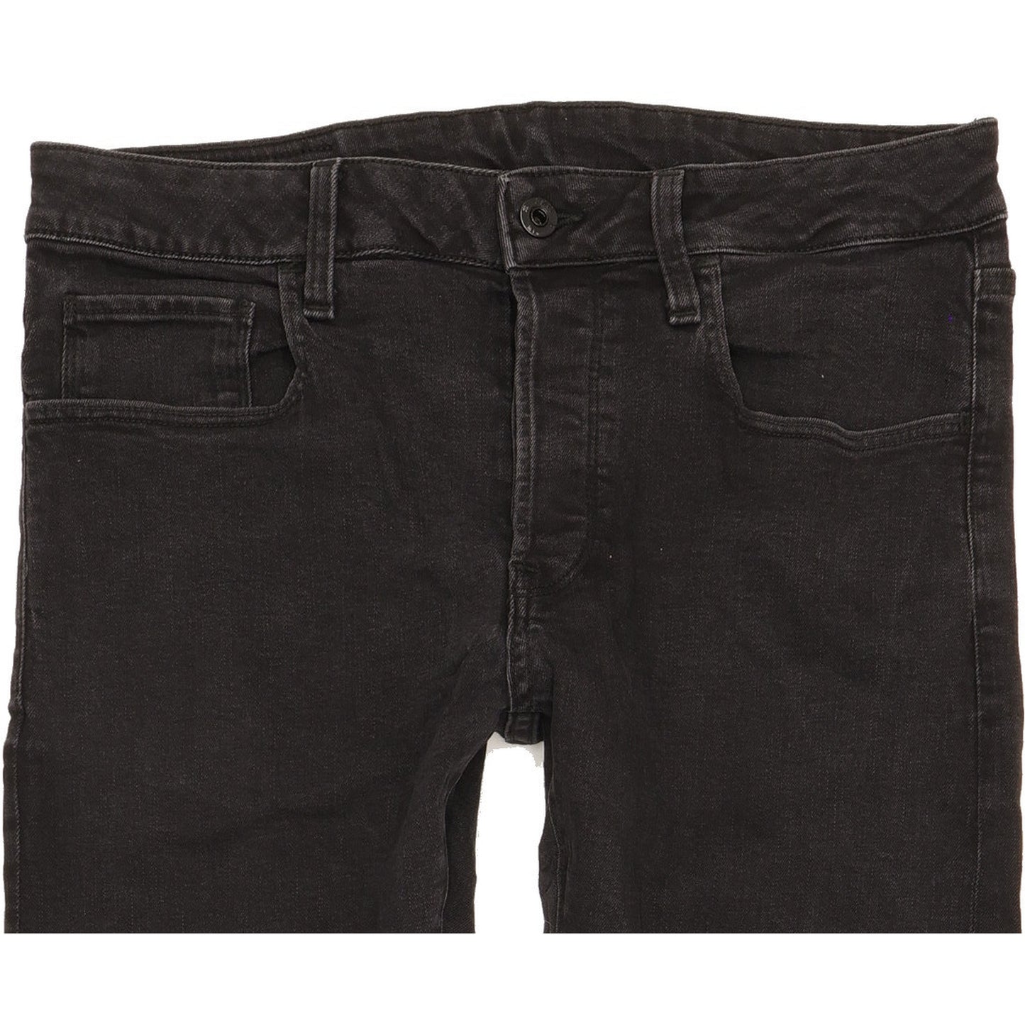 G-Star 3301 Deconstructed Men Black Straight Slim Stretch Jeans W32 L33