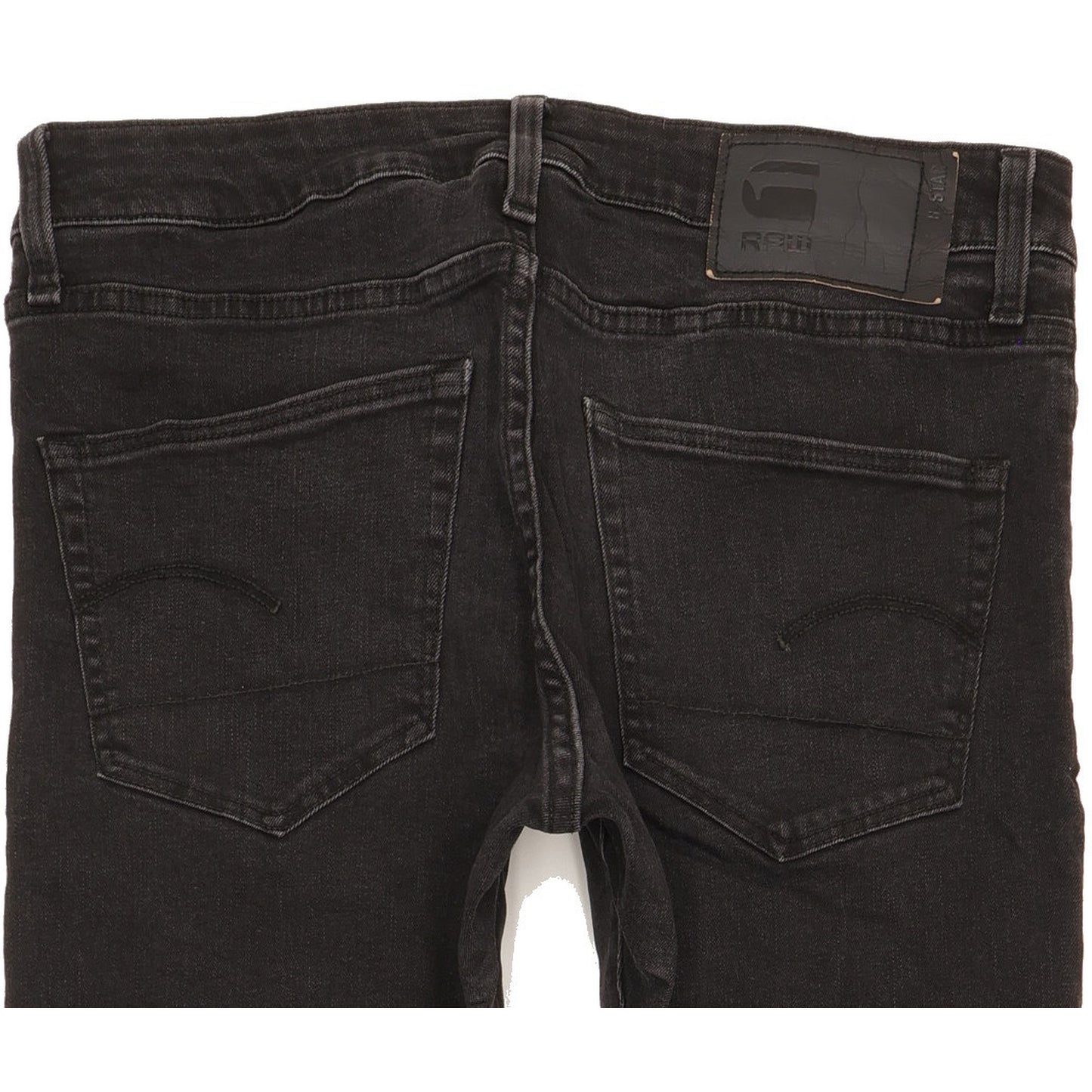 G-Star 3301 Deconstructed Men Black Straight Slim Stretch Jeans W32 L33