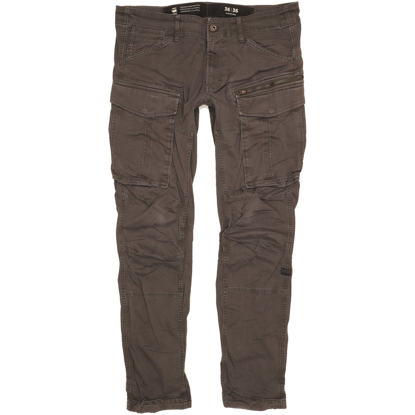G-Star Rovic 3D Men Grey Tapered Loose Stretch Jeans W36 L36
