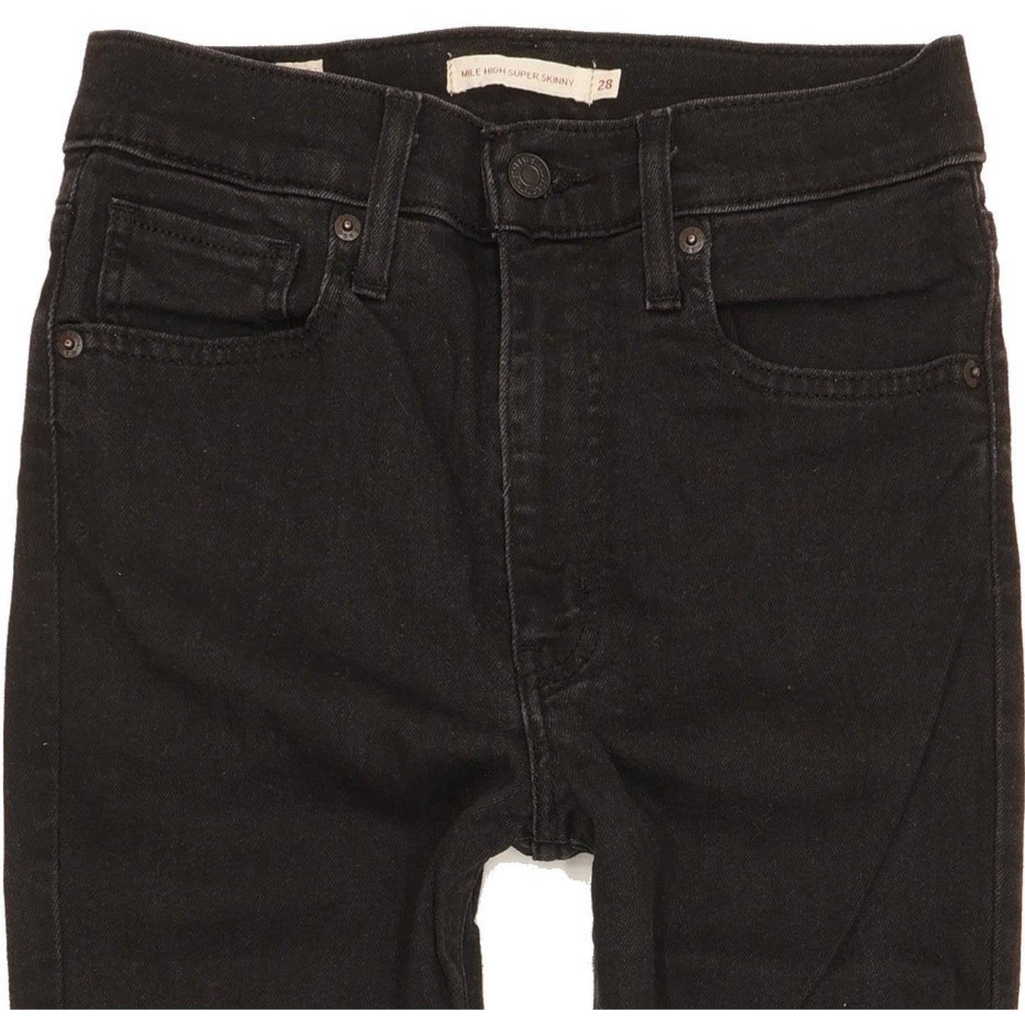 Levi's Mile Black Skinny Slim Stretch Jeans High Waisted W28 L27