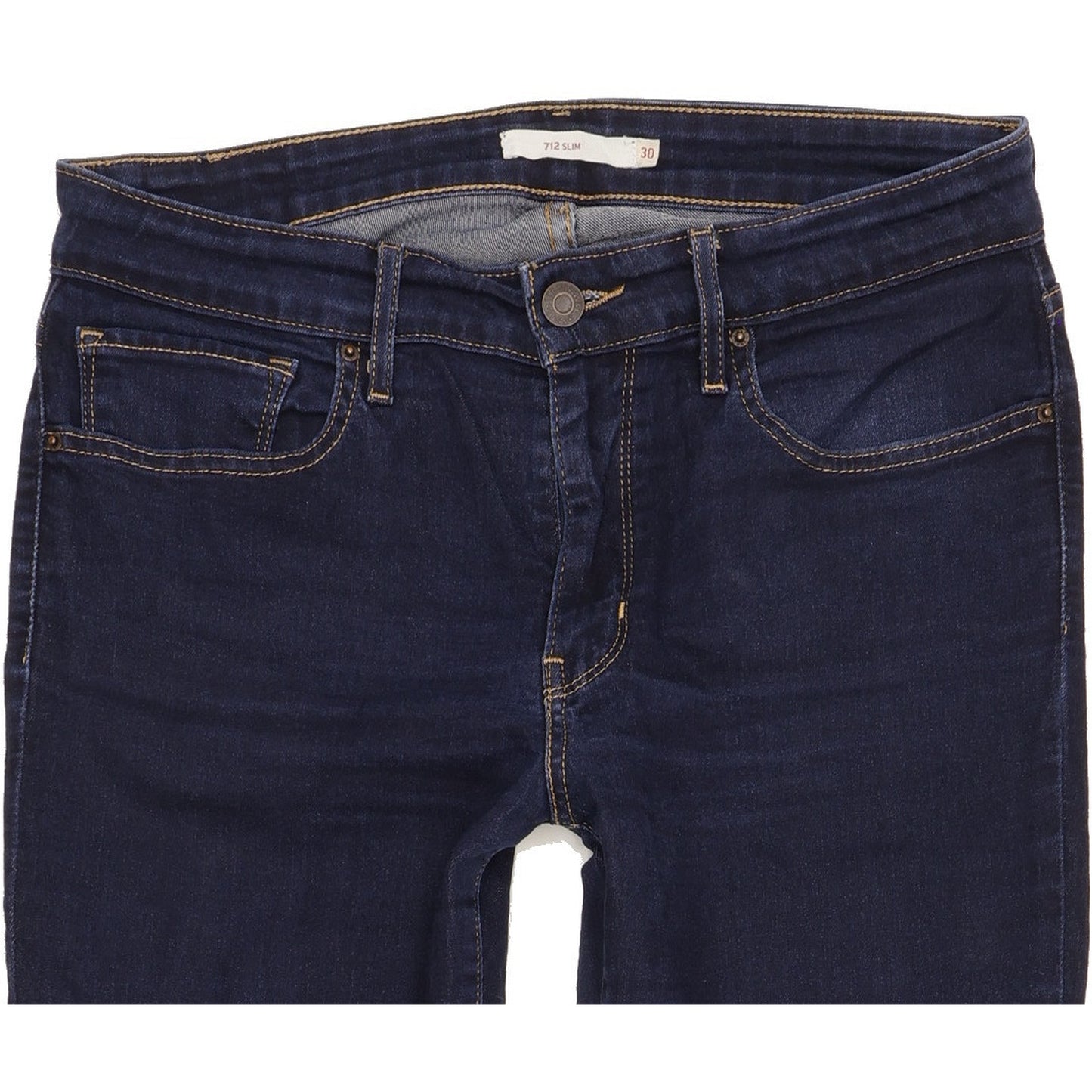Levi's 712 Women Blue Straight Slim Stretch Jeans W30 L33