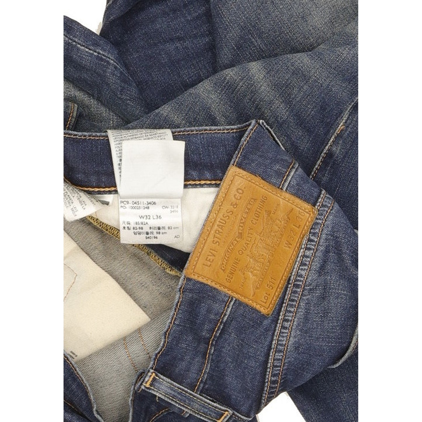 Levi's 511 Men Blue Straight Slim Stretch Jeans W32 L35