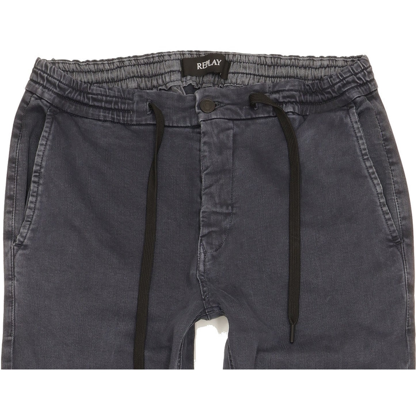 Replay Joseph Men Blue Tapered Loose Jogger Stretch Jeans W33 L32
