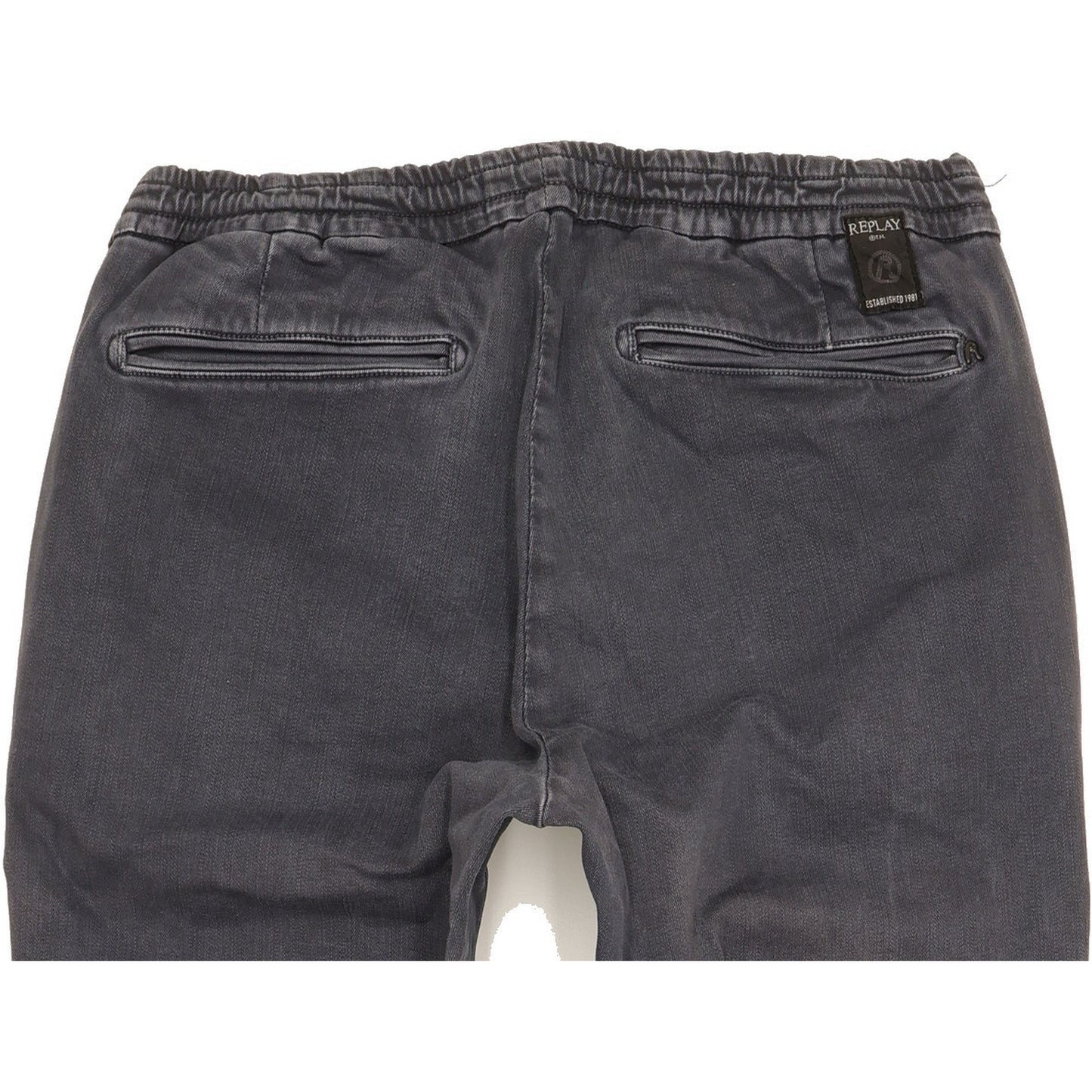 Replay Joseph Men Blue Tapered Loose Jogger Stretch Jeans W33 L32