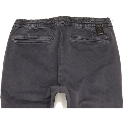 Replay Joseph Men Blue Tapered Loose Jogger Stretch Jeans W33 L32