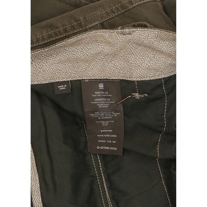 G-Star Rovic Qane Men Green Straight Loose Stretch Jeans W34 L32