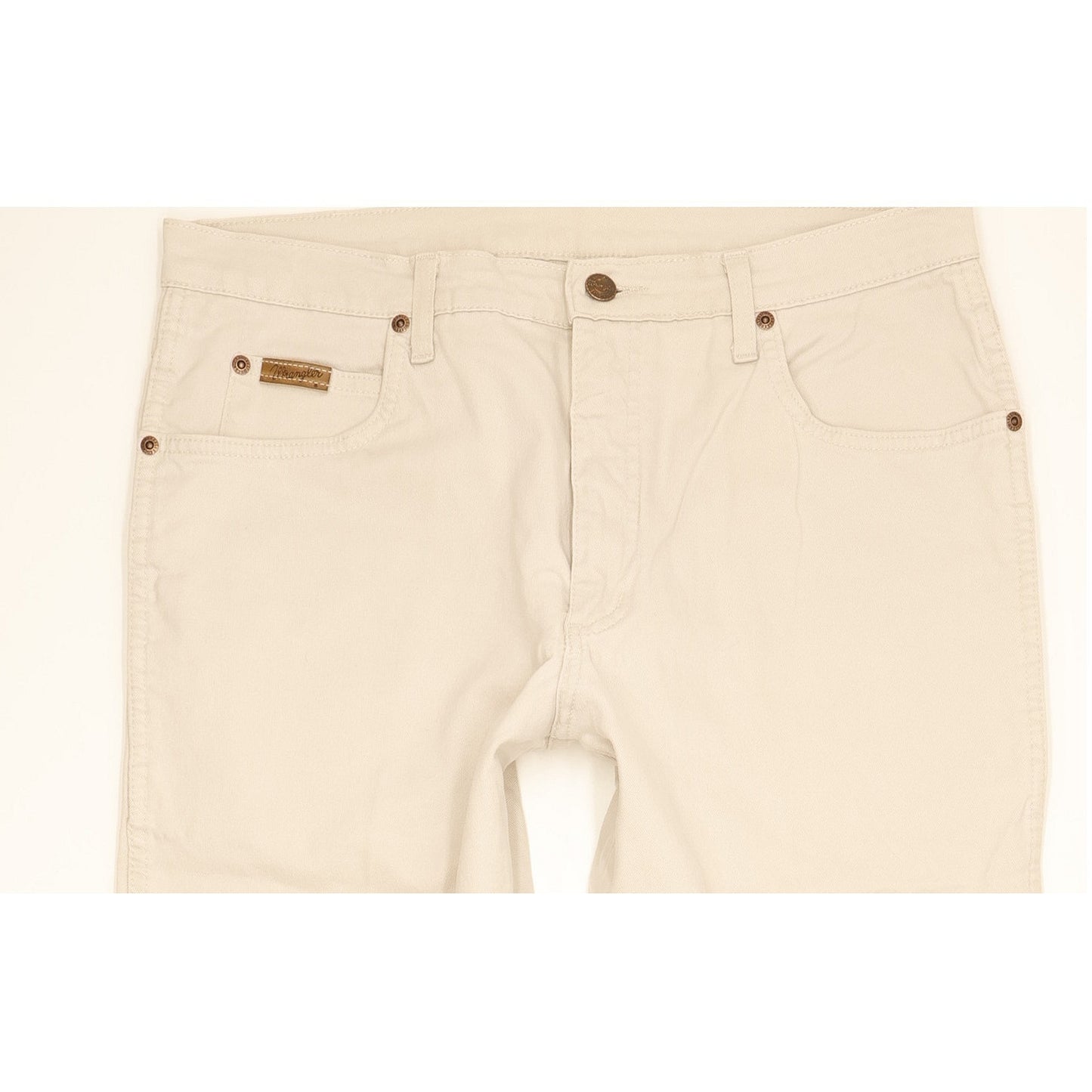 Wrangler Texas Men Beige Straight Regular Stretch Jeans W32 L31