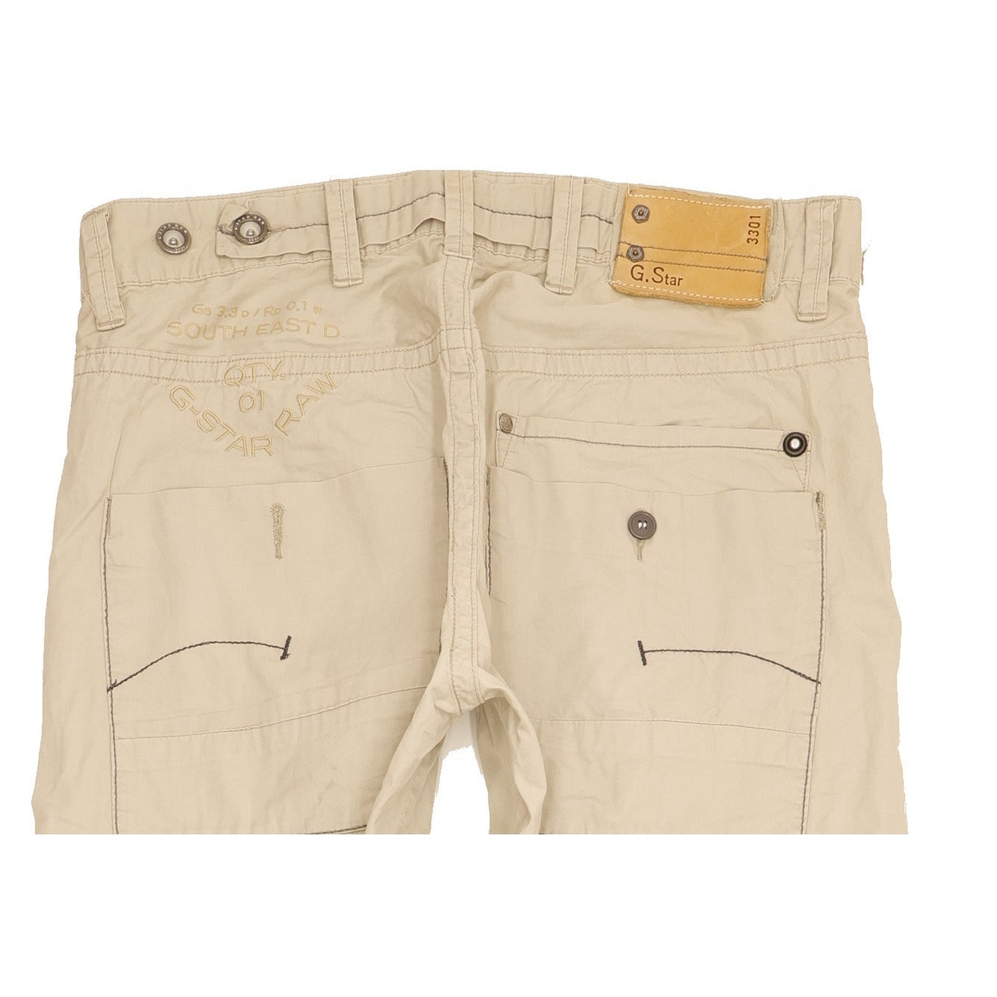G-Star Army Radar Men Beige Straight Regular Trousers W33 L33