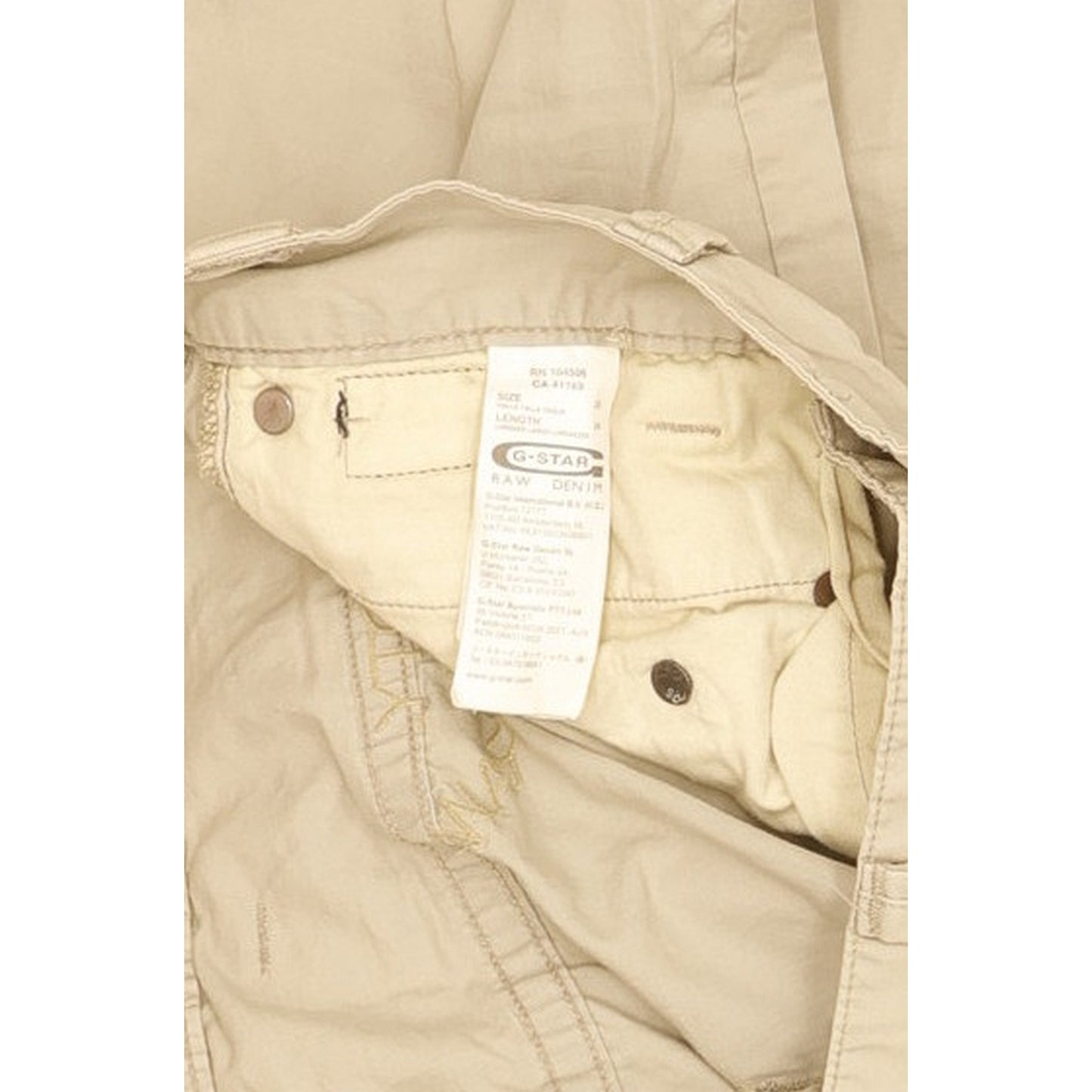 G-Star Army Radar Men Beige Straight Regular Trousers W33 L33