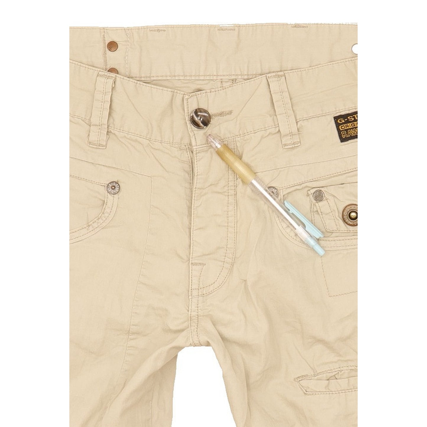 G-Star Army Radar Men Beige Straight Regular Trousers W33 L33