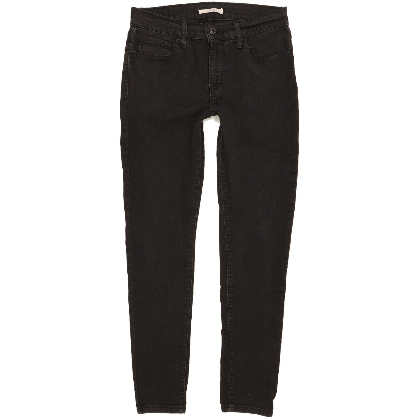 Levi's 710 Super Women Black Skinny Slim Stretch Jeans W28 L28