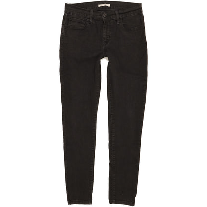 Levi's 710 Super Women Black Skinny Slim Stretch Jeans W28 L28