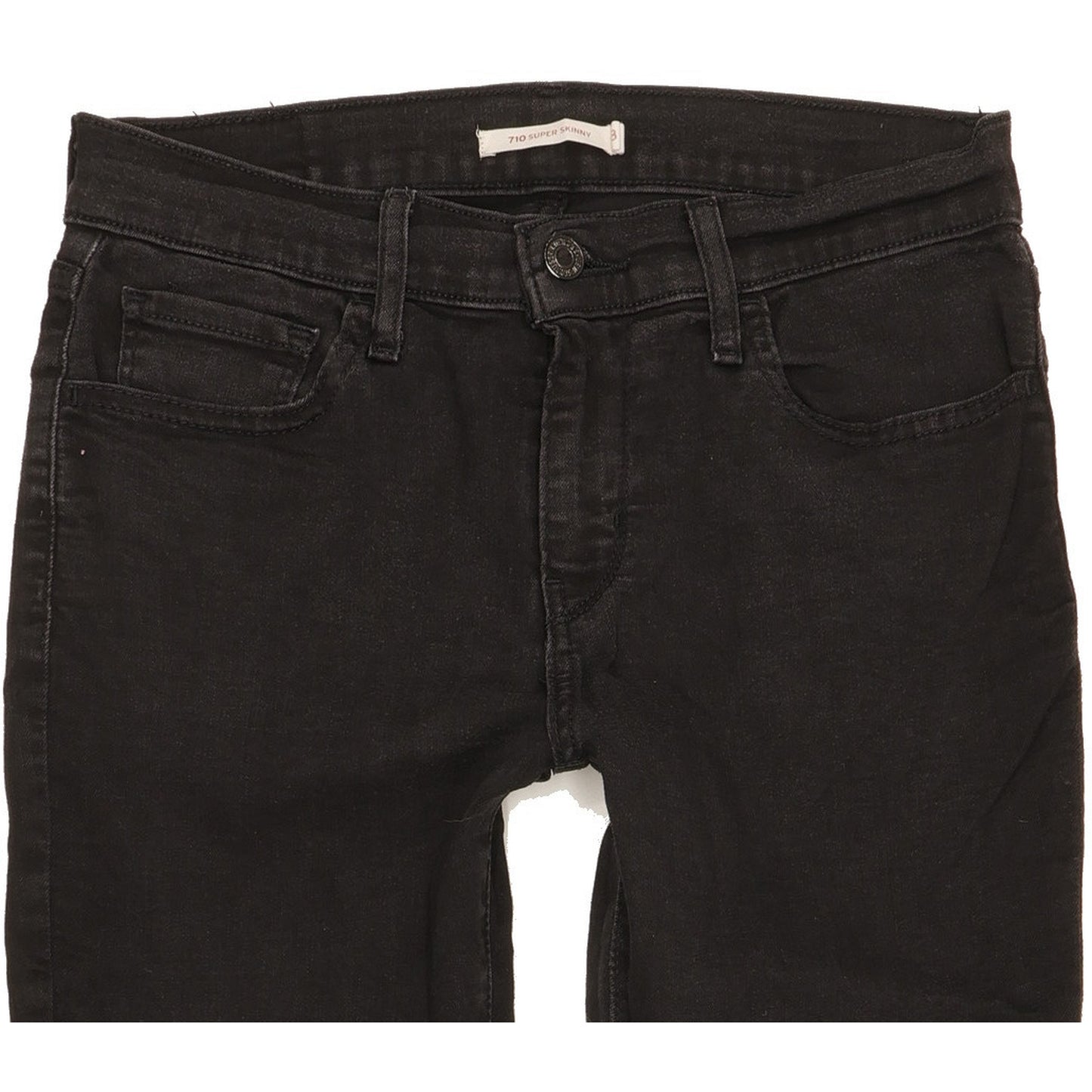 Levi's 710 Super Women Black Skinny Slim Stretch Jeans W28 L28