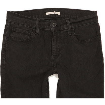 Levi's 710 Super Women Black Skinny Slim Stretch Jeans W28 L28