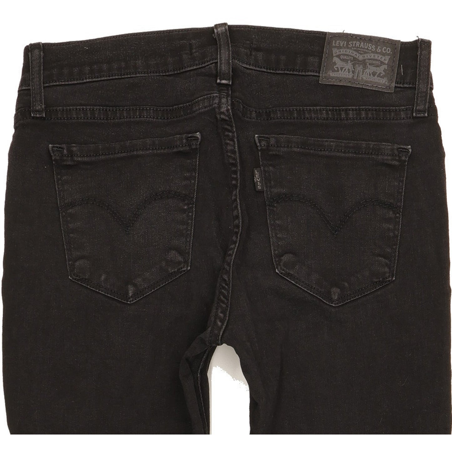 Levi's 710 Super Women Black Skinny Slim Stretch Jeans W28 L28