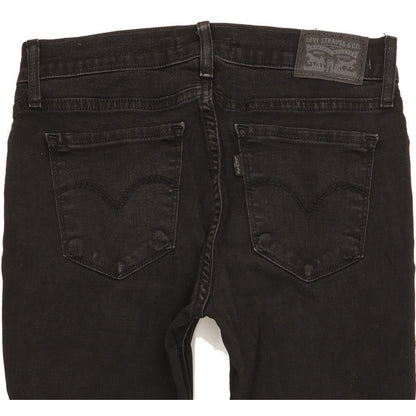 Levi's 710 Super Women Black Skinny Slim Stretch Jeans W28 L28