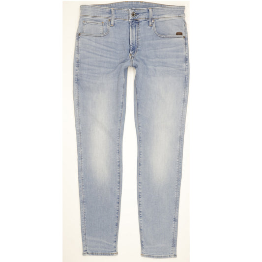 G-Star Revend Men Blue Skinny Slim Stretch Jeans W34 L32