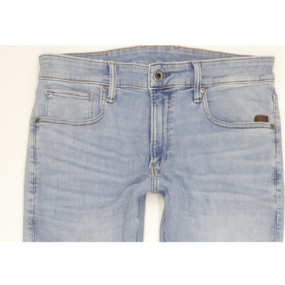 G-Star Revend Men Blue Skinny Slim Stretch Jeans W34 L32