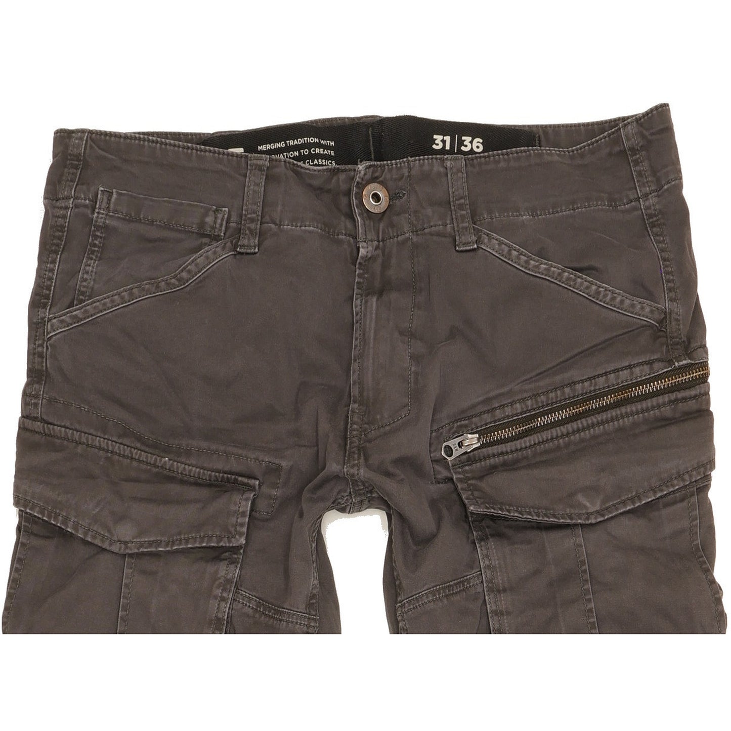 G-Star Rovic 3D Men Grey Tapered Regular Stretch Jeans W31 L36