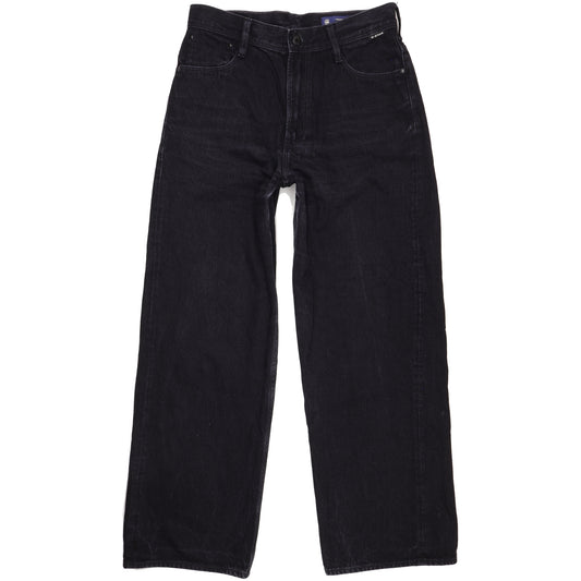 G-Star Stray Ultra Black Straight Loose Jeans High Waisted W30 L30